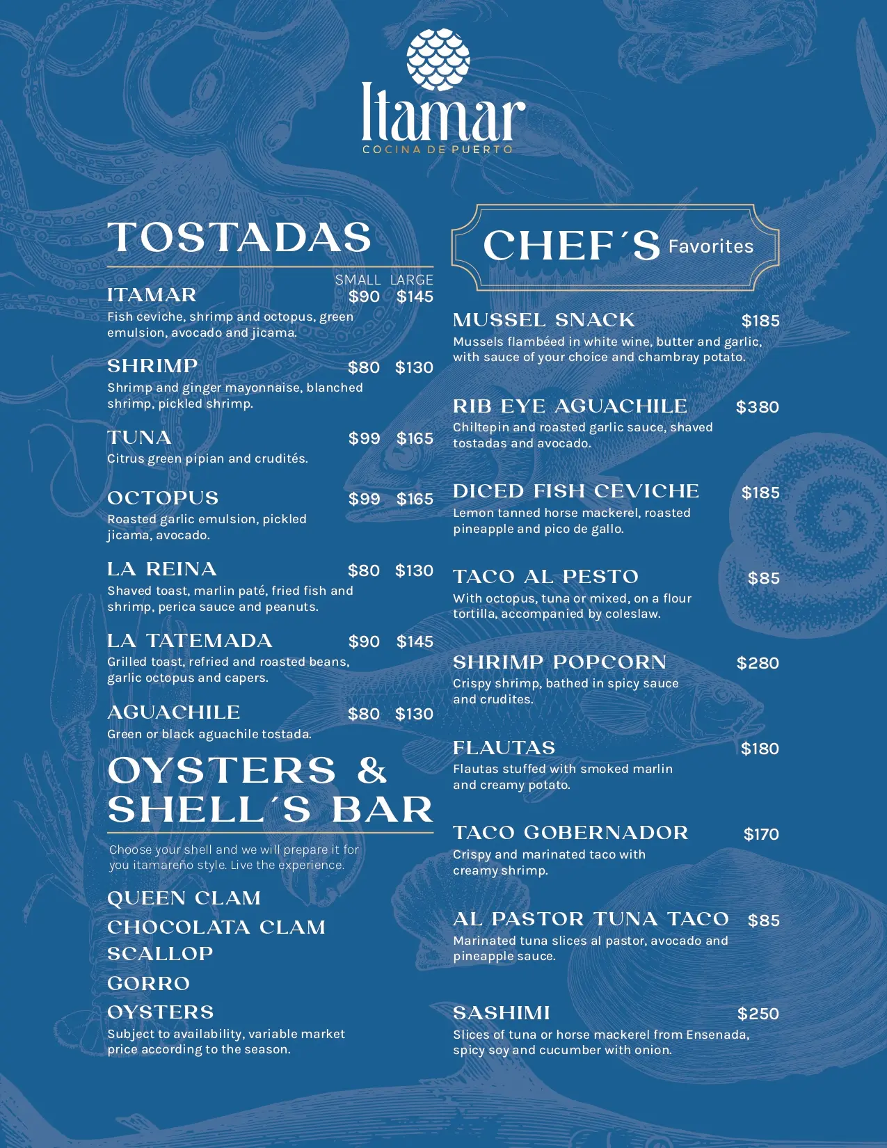 Pagina 1 del menu de platillos