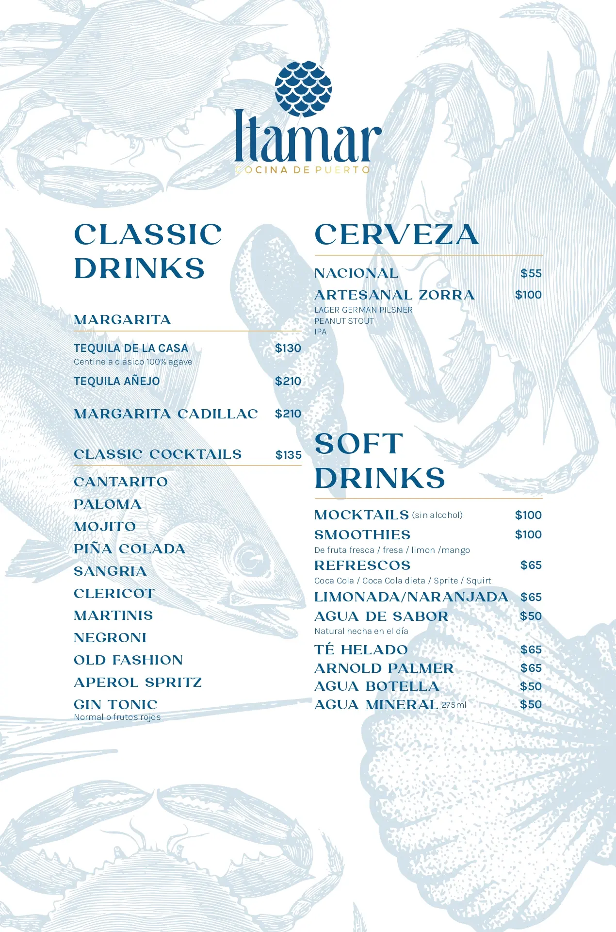 Pagina 2 del menu de bebidas