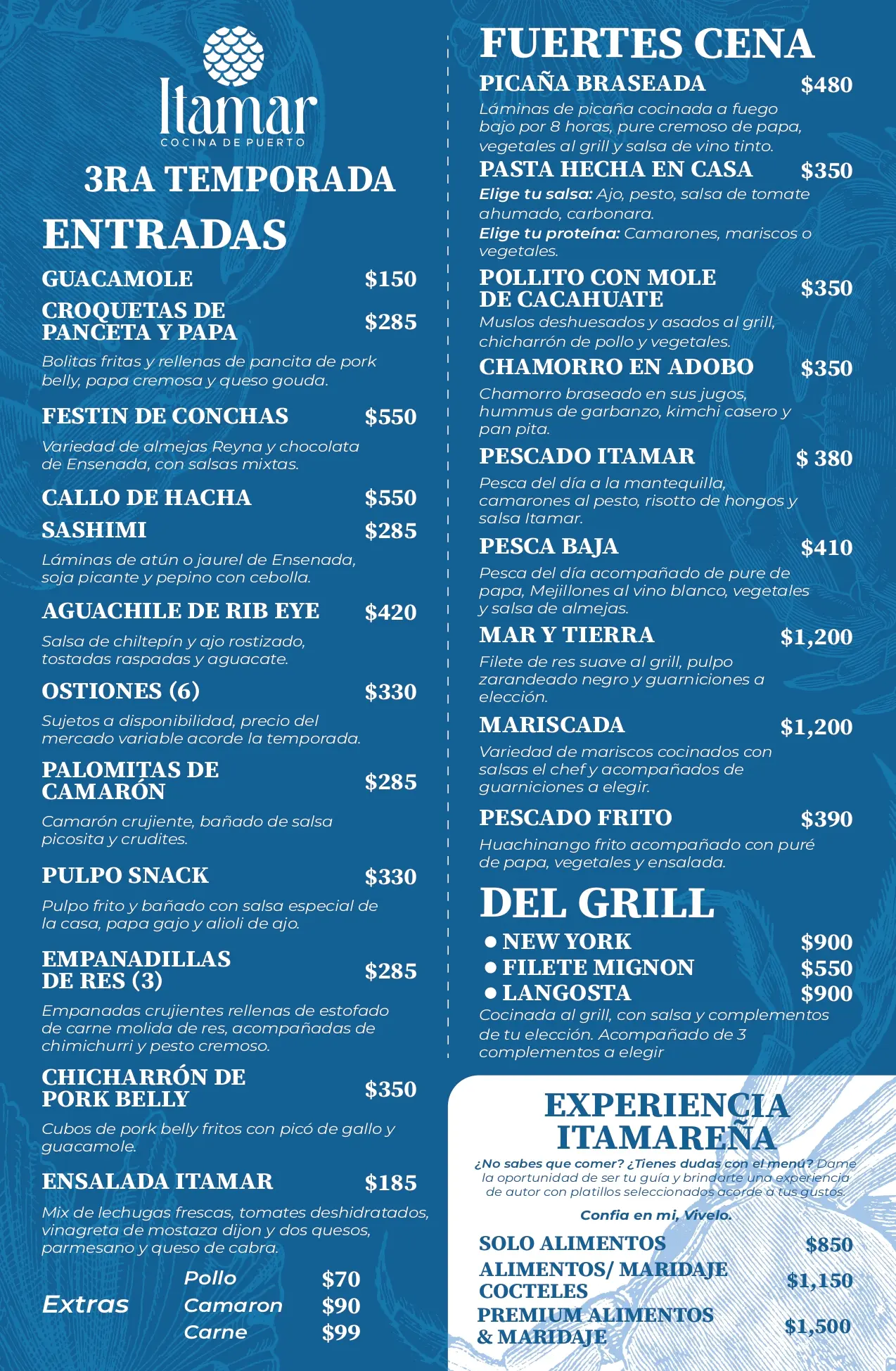 Menú de cena, página 1