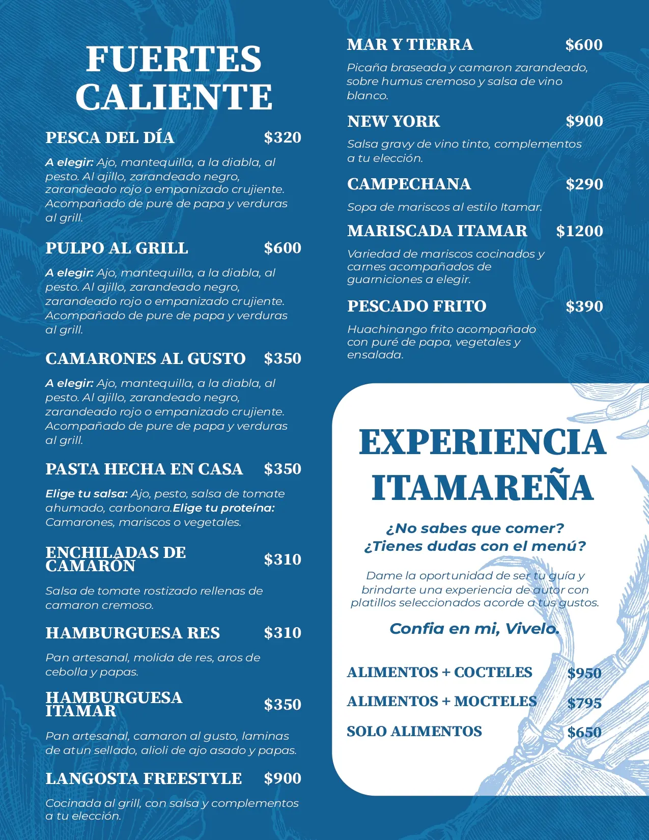 Menú de lunch, página 2